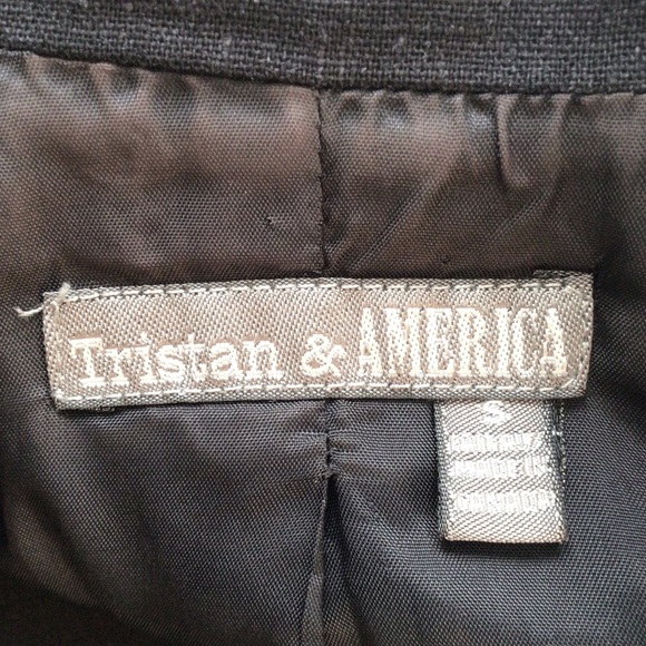 TRISTAN Navy Linen-Rayon Single Button Jacket - Small - Picture 3 of 4